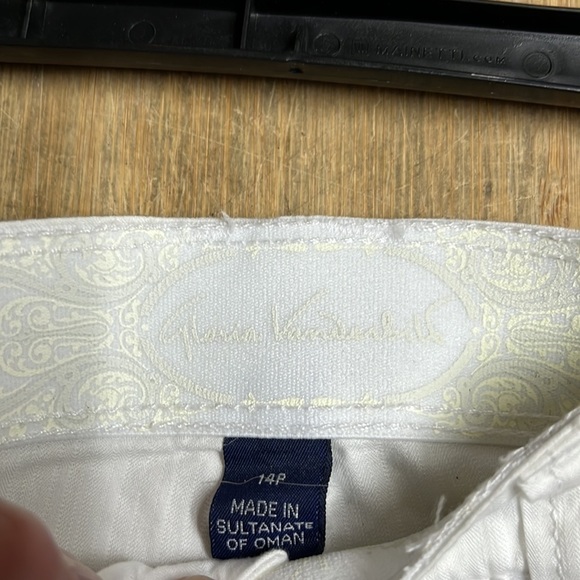 GLORIA, Vanderbilt, white cotton Capri pants - Picture 6 of 7